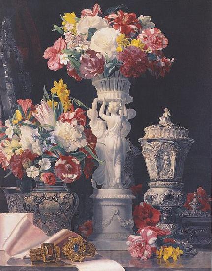 Ferdinand Georg Waldmuller The birthday table Spain oil painting art